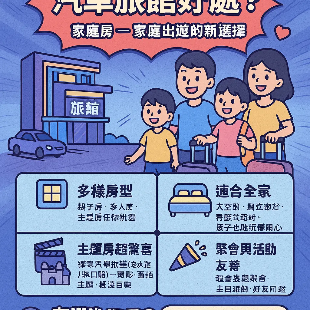 汽車旅館好處？ - 汽車旅館家庭房