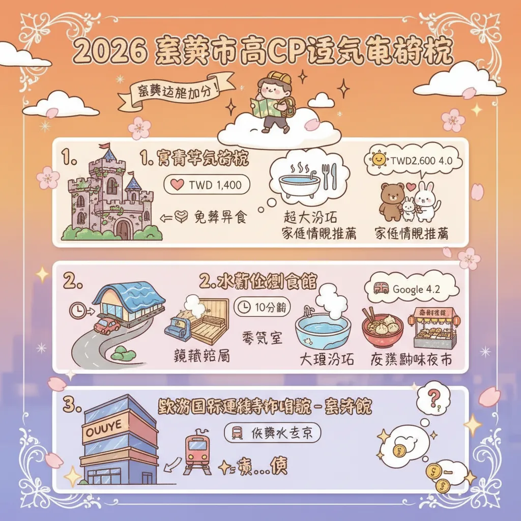 2026 嘉義市汽車旅館 TOP 10 推薦與價格比較