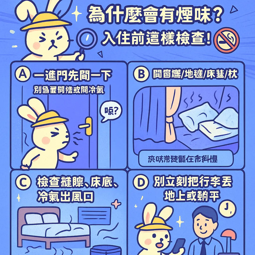 汽車旅館 為什麼會有煙味？ - 禁菸房